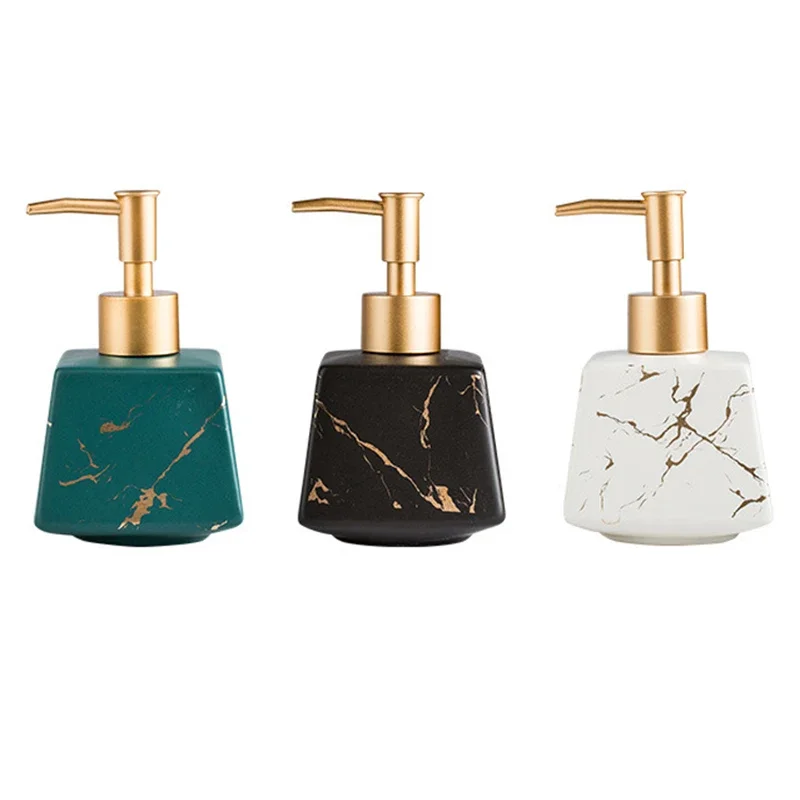 

The New260ml Bathroom Luxury Marble Soap Dispenser Shower Gel Shampoo Water Bottle Square Lotion Press Bottle