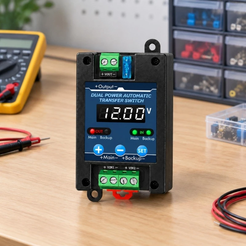 Automatic Main-to-Backup Power Transfer Controller, 5-40V Input with Adjustable Transfer and Recovery Thresholds, Return F19E