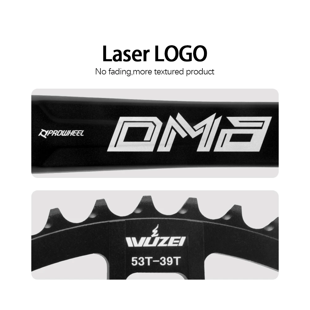 Prowheel Rennrad-Kurbelgarnitur 165 170 172,5 mm Doppelgeschwindigkeits-Kettenblatt 46/30 Zähne 48/32 Zähne 50/34 Zähne 52/36 Zähne 53/39 Zähne Geschwindigkeit Fahrradkettenblatt – Detail 10
