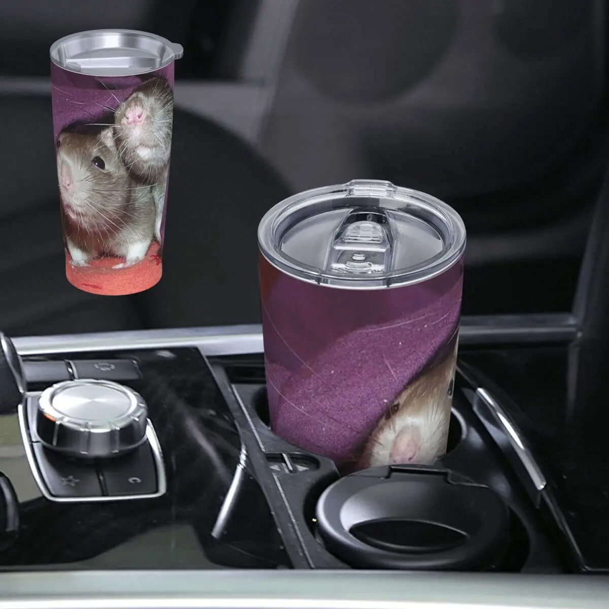 Hidden Rats Stainless Steel Tumbler Vacuum Insulated Mug Thermal Cold Bottle Straws With Lid 20oz