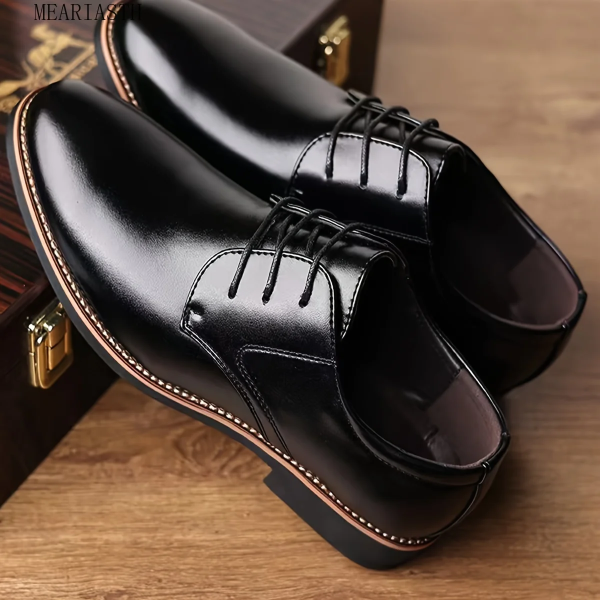 Scarpe derby casual da uomo Scarpe stringate basse antiscivolo traspiranti per ufficio aziendale Primavera Autunno e inverno mocassino homme