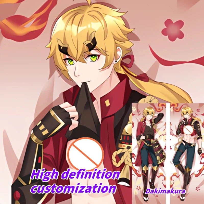 

Dakimakura Anime Genshin Impact Thoma Double-sided Print Of Life-size Body Pillowcase Gifts Can be Customized