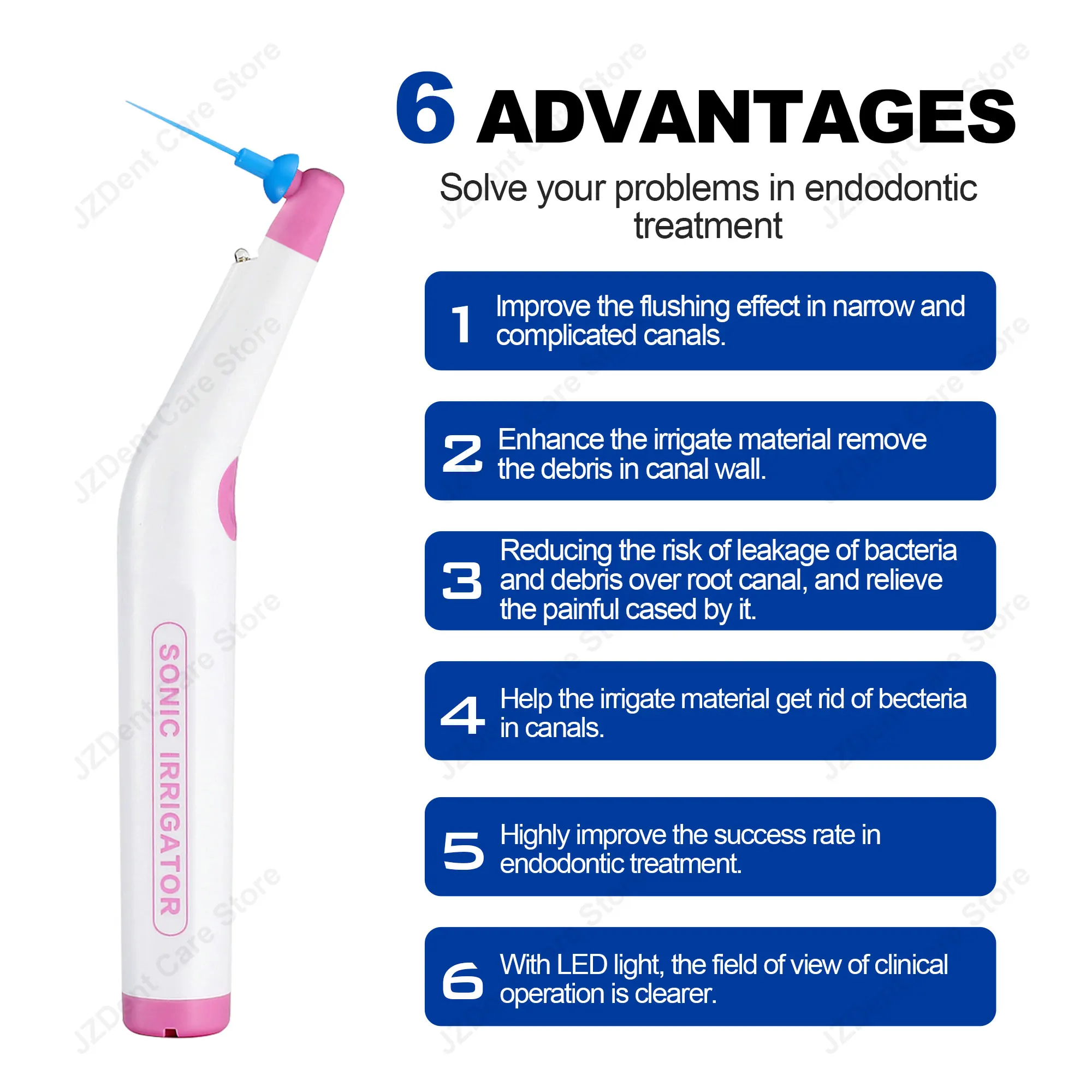 Twoendo Dental Basic Instrument Endo Cleaning Odontologia With 120 PCS Tips LED Sonic Irrigator Dentistry Tool For Root Canal