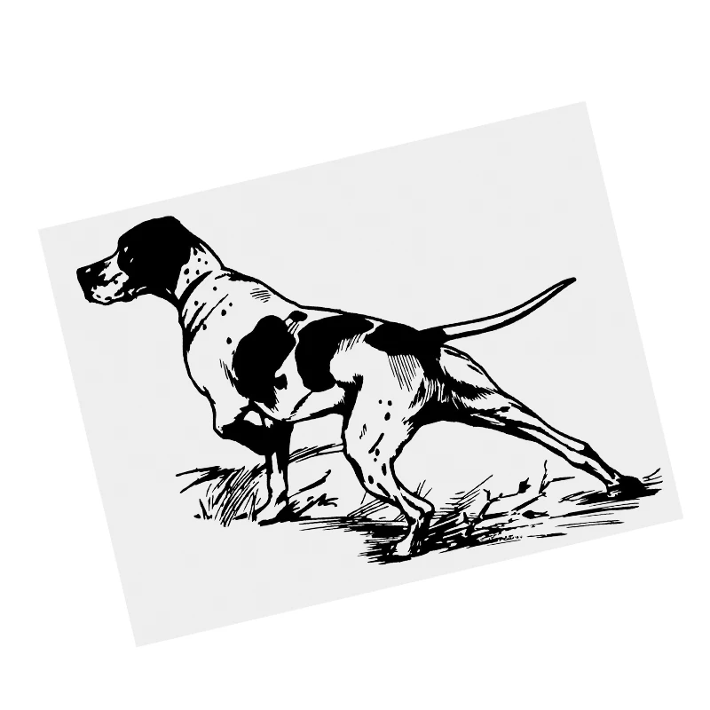 Y503# Hunting Bird Dog Retriever Coonhound Gun Black Transparent Car Sticker Vinyl Decal Waterproof Decor for Motorcycle Bumper