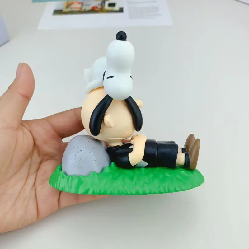 سنوبي تشارلي براون دمية الديكور Kawaii الكرتون اليابان يشتري سنوبي وودستوك عازف البيانو الديكور الأطفال هدية عيد ميلاد #3