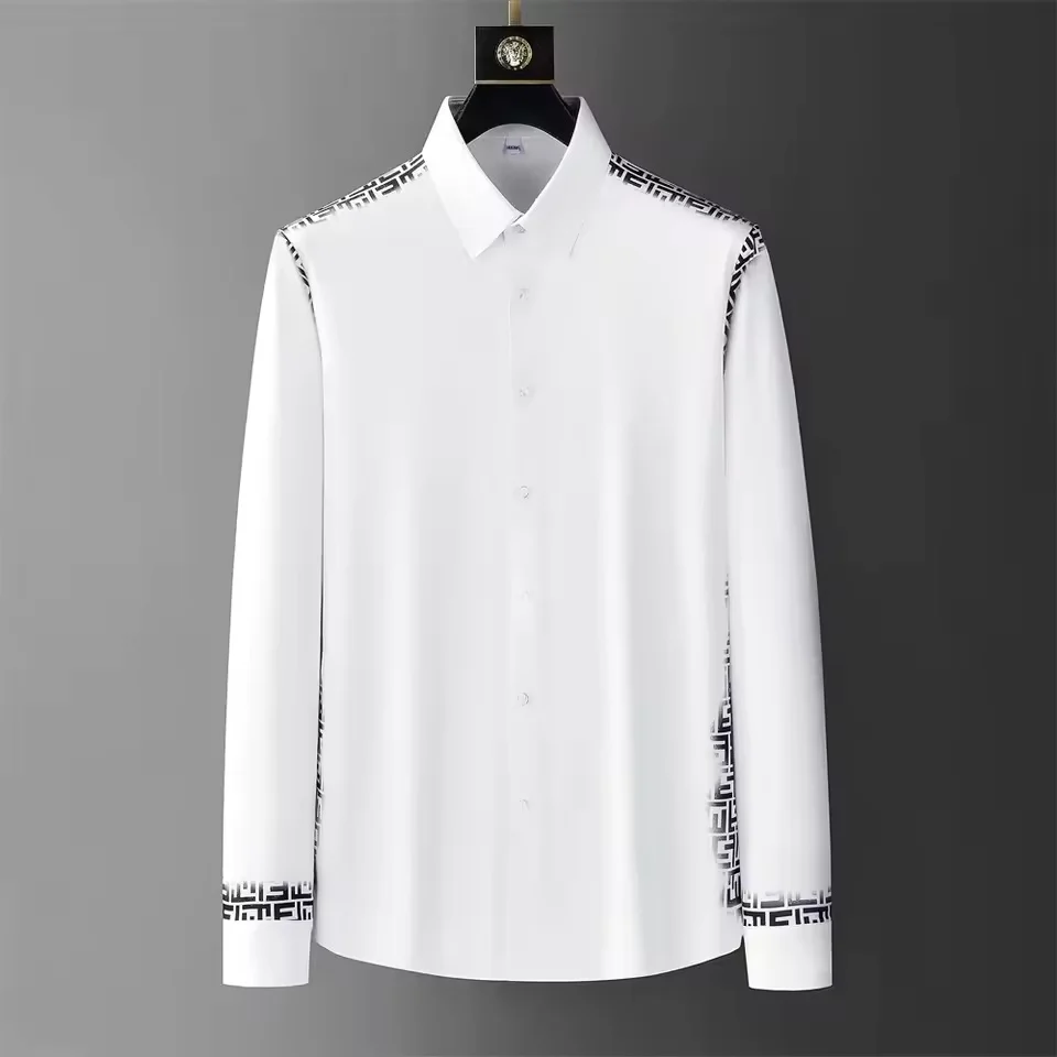 高級高品質メンズヴィンテージ花柄長袖シャツ春ソーシャルクラブ着用ファッションプリントラペルシャツ