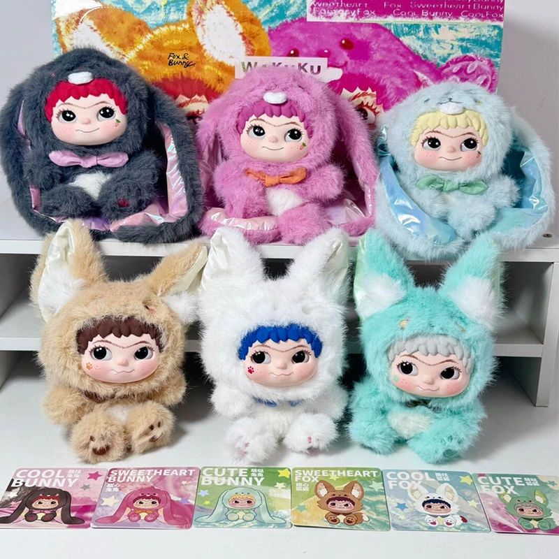 Kawaii Wakuku Blind Box ，Toy Fuzzy Trendy Doll Action ，Figure Surprise Gift for Children###100