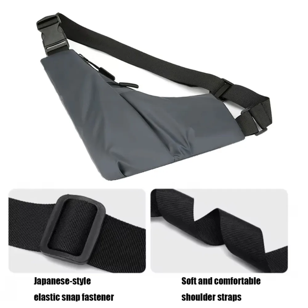 Herren Anti-Diebstahl Dreieckige Umhängetasche mit Verstellbarem Gurt Lässige Brusttasche für Outdoor, Pendeln und Reisen