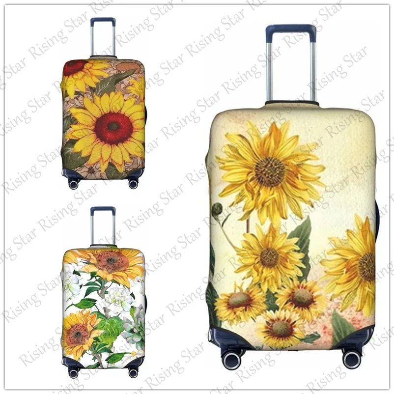 

Travel suitcase protective case, suitcase cover, elastic protection, washable Sunflower Luggage cover, 18-32 in