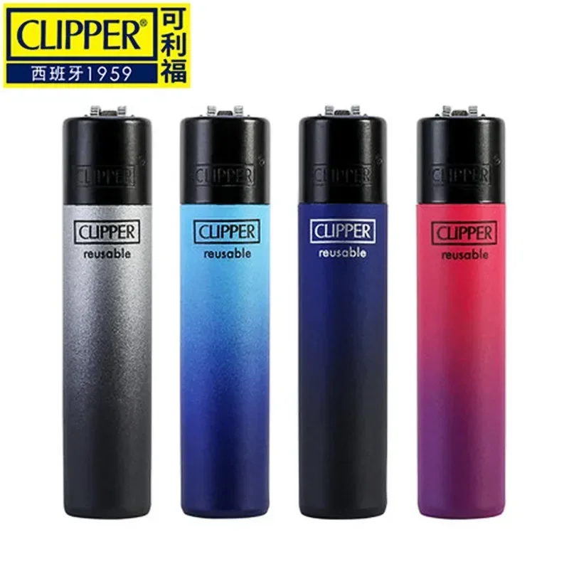 Clipper Brand Personalized Patterns Nylon Butane Inflatable Lighters Grinding Wheel Lighters Butane Torch Lighters