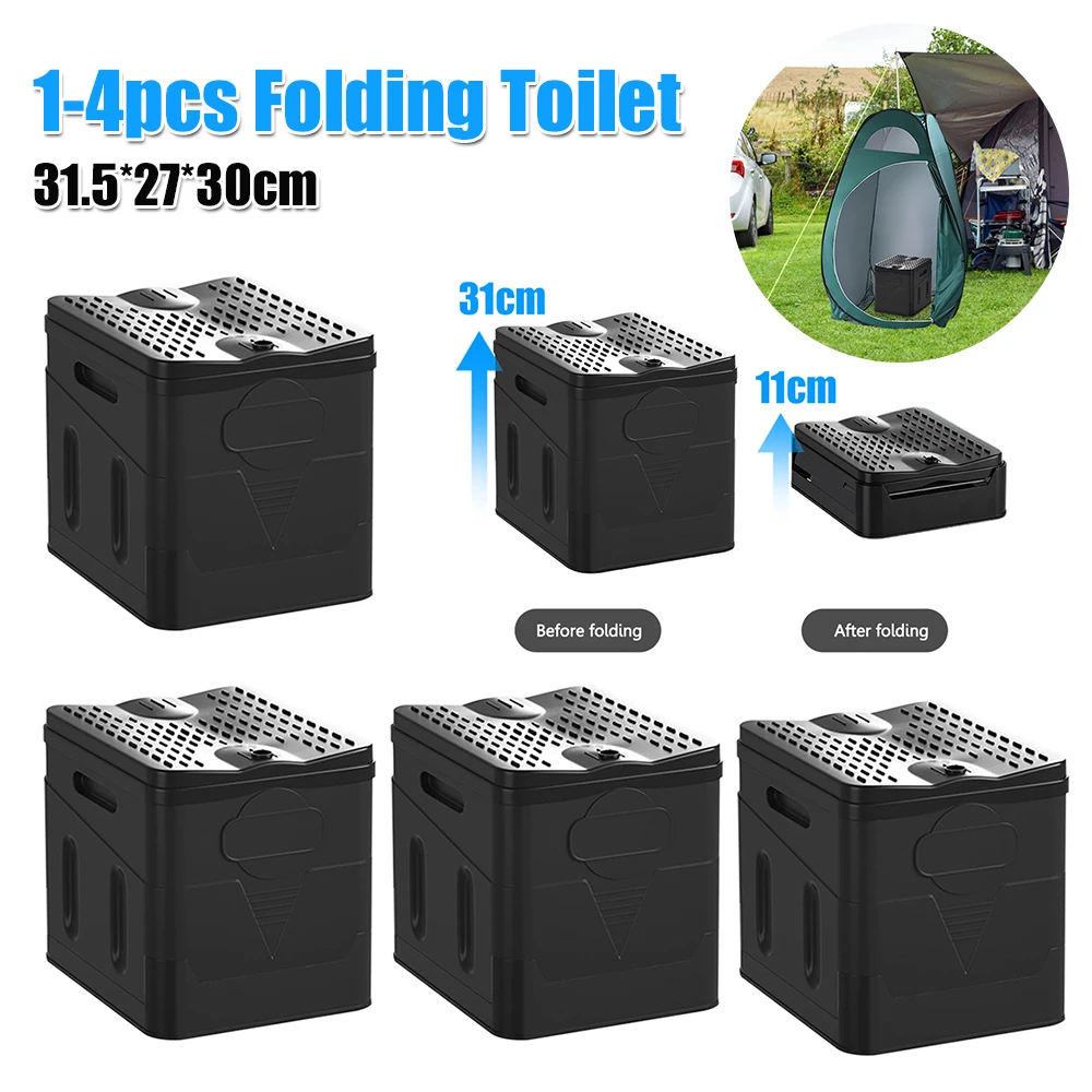 

Портативный уличный складной туалет с высокой грузоподъемностью, многоразовый контейнер для мусора для туризма, экстренных ситуаций и автопутешествий