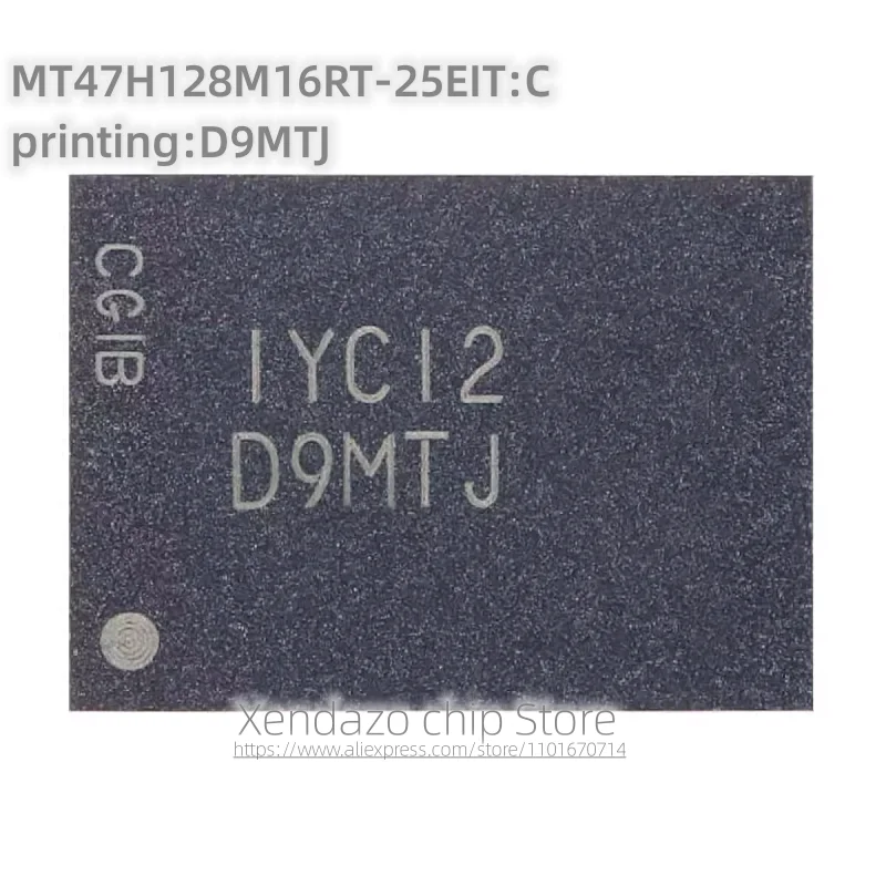 2pcs/lot MT47H128M16RT-25EIT:C printing D9MTJ FBGA-84 package Original genuine Memory chip