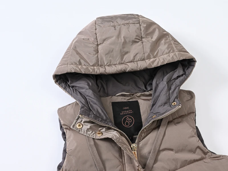 Thickened Medium-Length Hooded Women's Vest Warm Cotton Jacket Windproof Waterproof Snowproof Autumn Winter plus Size