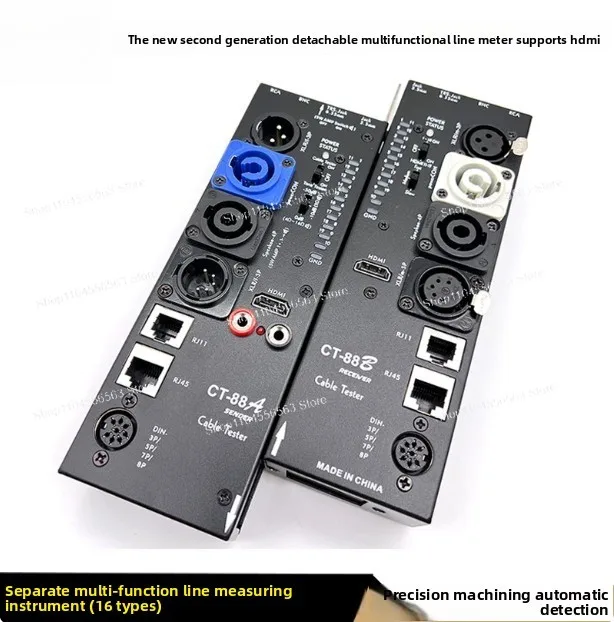 CT-88 Multifunction Cable Tester with Auto-Scan for XLR/HDMI/Audio, Signal Line Checker for Studio, Stage & AV System, Portable