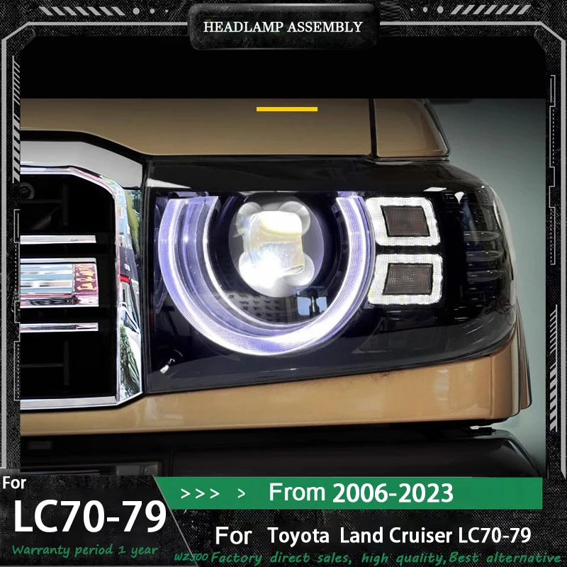 Car Lights For Toyota Land Cruiser LC70 LC71 LC76 LC79 2006 2007 2008 2009 2010-2023 LED Headlight Newest Front Lamp Accessories