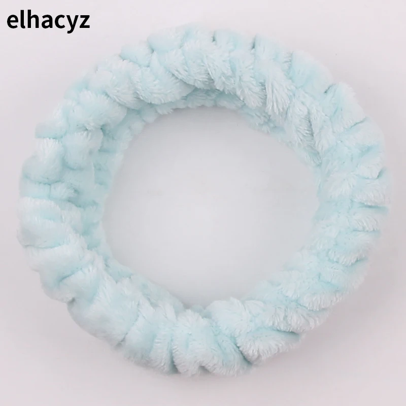 Schickes festes Korallen vlies weiches elastisches Spa Gesichts haarband Mädchen waschen Gesicht Kopf tragen Make-up Stirnband Frauen Haarschmuck – Detail 10