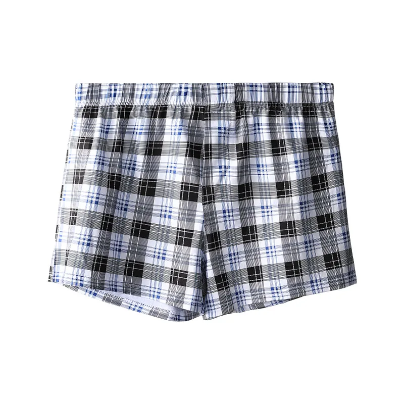 

Mens Boxer Shorts Homme Plaid Underwear Man Panties Ropa Comfortable Button Open Pouch Arrow Pants Underpants Cueca Calzoncillo