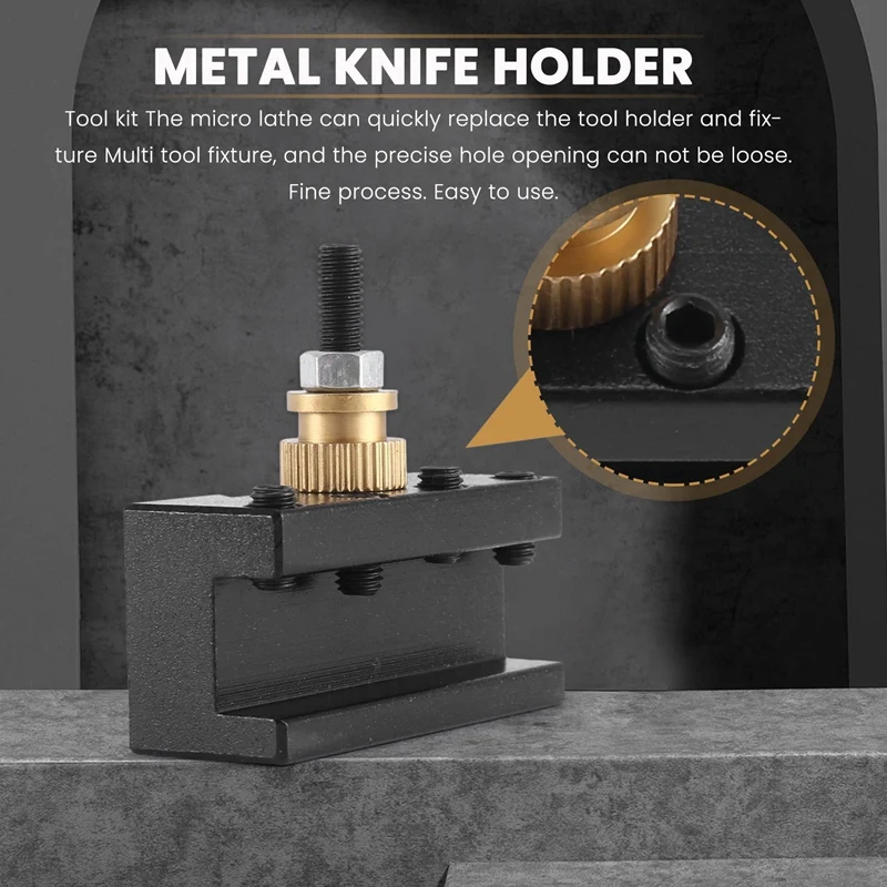 6PCS Tooling Package Mini Lathe Quick Change Tool Post & Holders Multifid Tool Holder