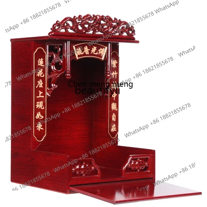 Altar do santuário de Buda pendurado Guanyin Bodhisattva adoração suporte do santuário armário de parede moderno e minimalista altarfh h