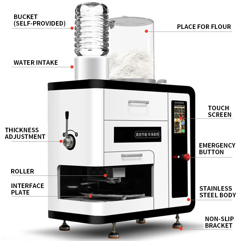 Machine à nouilles intelligente, entièrement automatique, commerciale, rapide, petite Machine à nouilles, multifonctionnelle et formage de nouilles