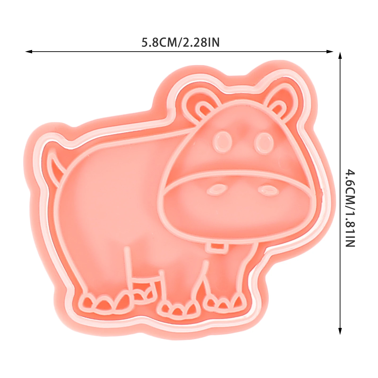

8pcs Animal Cookie Molds Creative Shape Baking Tools Reusable PP Material Easy Demould Fast Drying Safe for Kids Pink