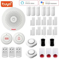 Tuya Smart Wifi Alarm System Kits RF433 Wireless Security Burglar With Motion Detector Door Sensor Smart Life App Smart Home DIY