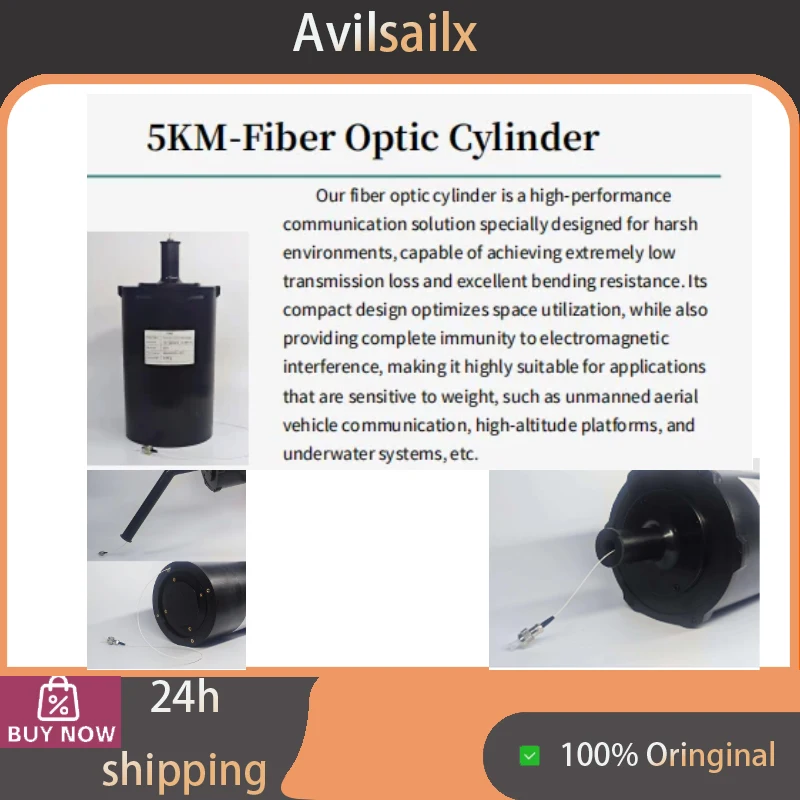 Avilsailx Drone Fiber Optic Spool, 5km–50km Multiple Specifications, Wear Resistant & Tear Resistant
