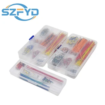 65/140/560/840 unids/caja cables de puente de placa de pruebas sin soldadura Kit de cables de Cable de puente de placa de pruebas en forma de U para placa de pruebas Arduino DIY