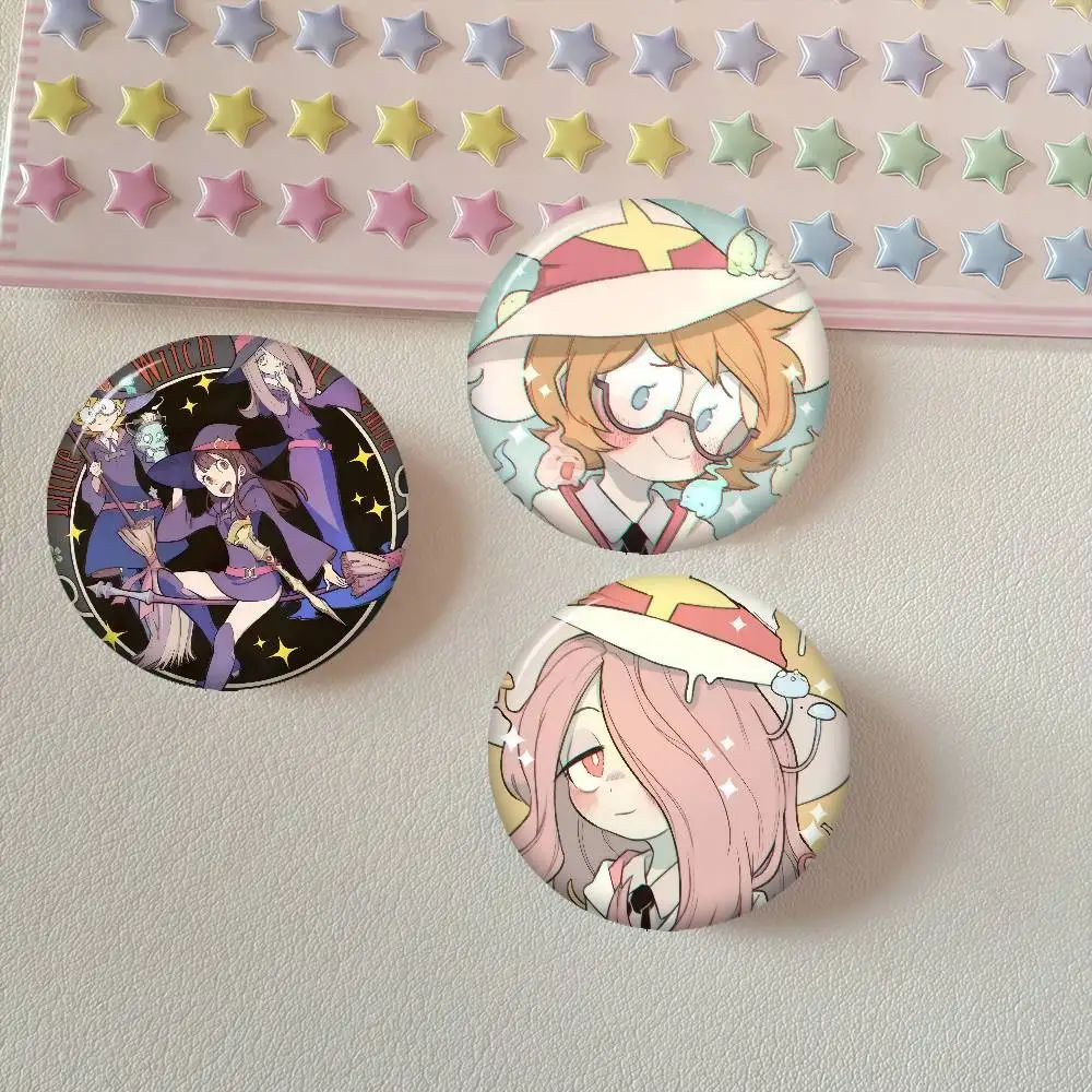 Creative Tinplate Soft Button Pins Animal Icon Brooch Lapel Backpack Badge Accessories Pin Anime Little Witch Academia