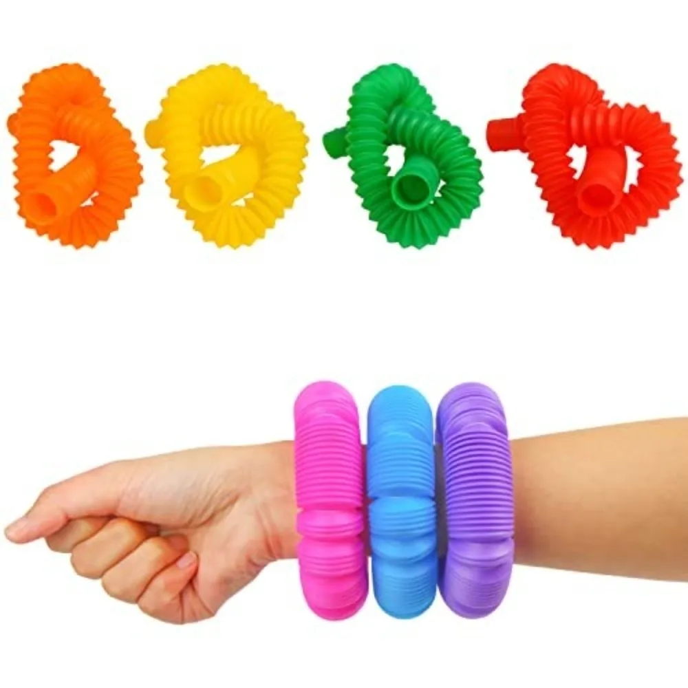 8 قطعة أنابيب البوب الملونة الممتعة 2.9 سنتيمتر الثقيلة البلاستيك الإجهاد الإغاثة اللعب التوحد أدوات الحسية اللعب الحسي
