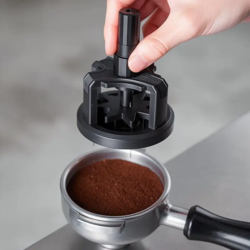 @*Espresso Coffee Distributor Needle Stirrer 51/53/58mm Magnetic Adjustable Depth for Barista Coffee Brewing Tool