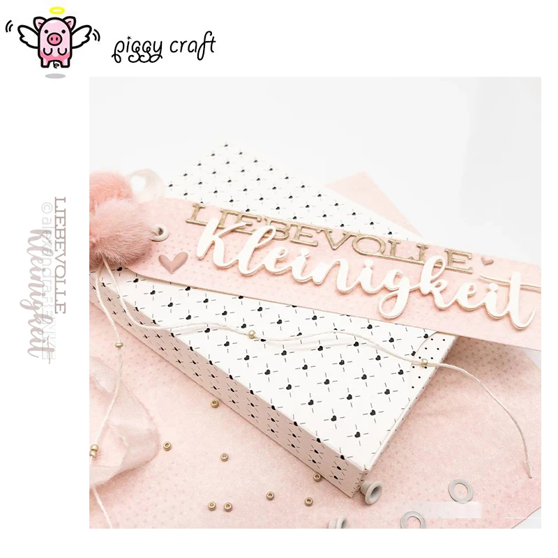 Piggy Craft Metall-Stanzformen, geschnittene Form, Liebevolle Kleinigkeit, Brief, Sammelalbum, Papier, Basteln, Messerform, Klinge, Stanzen, Schablonen