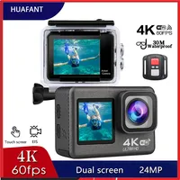 Huafant G9 Action Camera 4K 60FPS 24MP 2.0 Touch LCD EIS Dual Screen Wi-Fi 170D Waterproof Remote Control 4X Zoom Sports Cam
