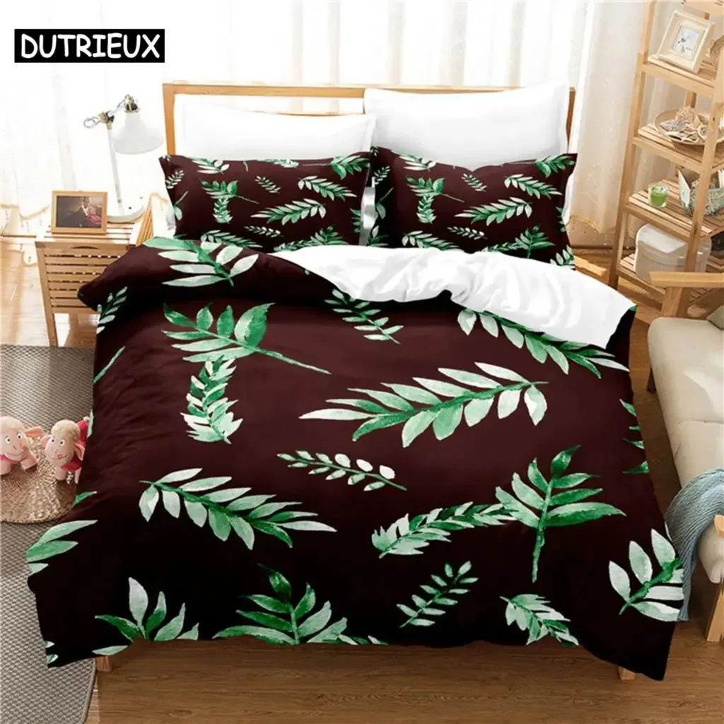 

Long Leaves Bedding Set Duvet Cover Set 3d Bedding Digital Printing Bed Linen Queen Size Bedding Set Fashion Design