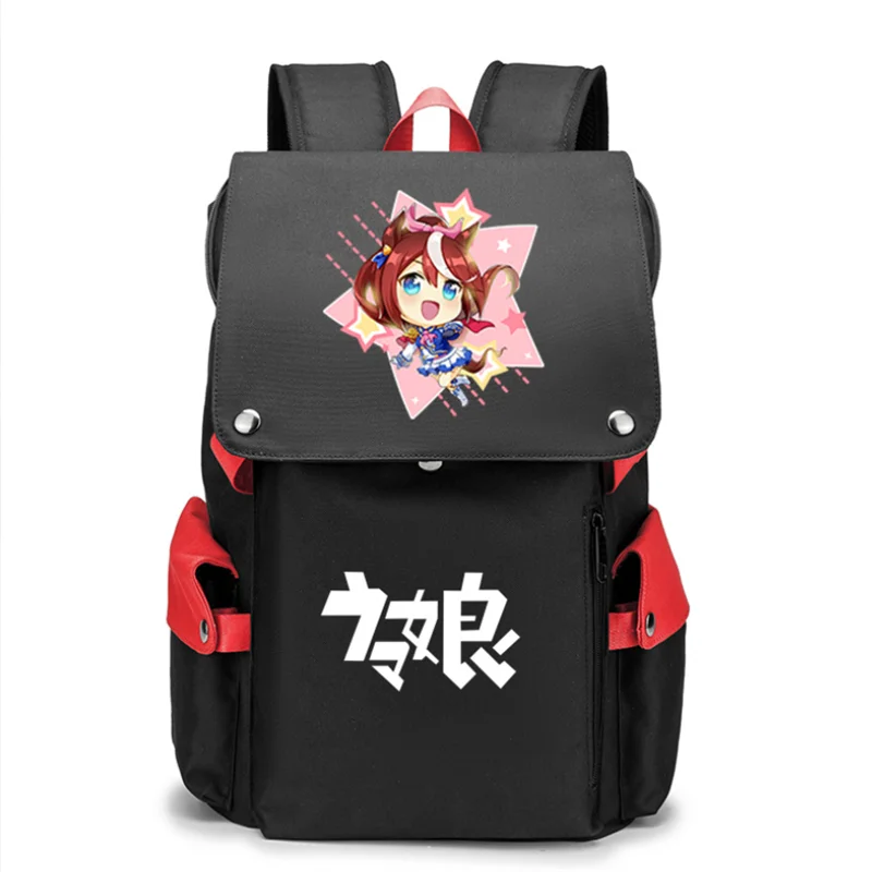 

Anime Pretty Derby Special Week Backpack Teenarges Schoolbag Boys Girls Causal Mochila USB Charge Laptop Travel Outdoor Bags