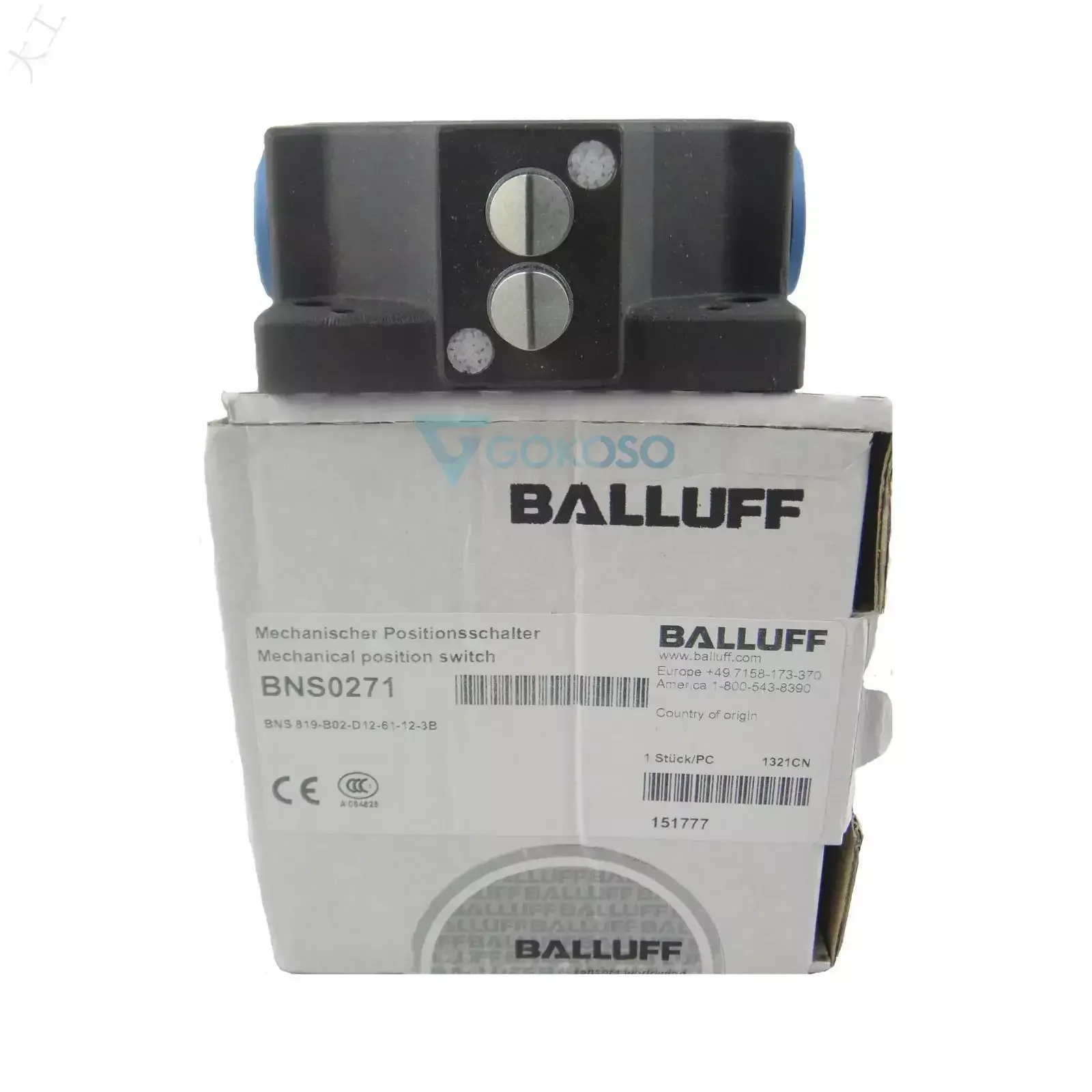 NEW BNS819-B02-D12-61-12-3B NIB BALLUFF Limit Switch