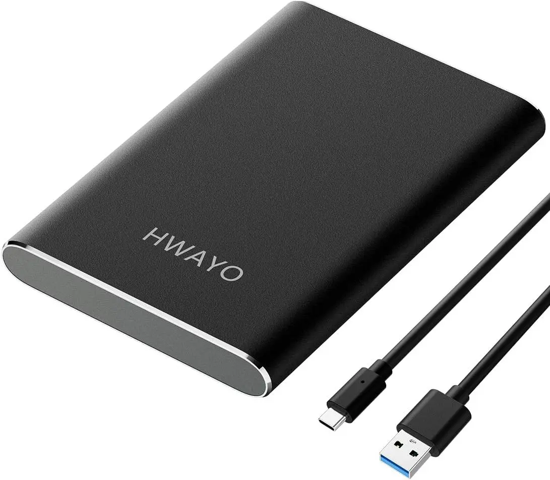 

750GB Portable External Hard Drive, USB3.1 Type C Ultra Slim 2.5'' HDD for PC Laptop Mac Xbox One Black