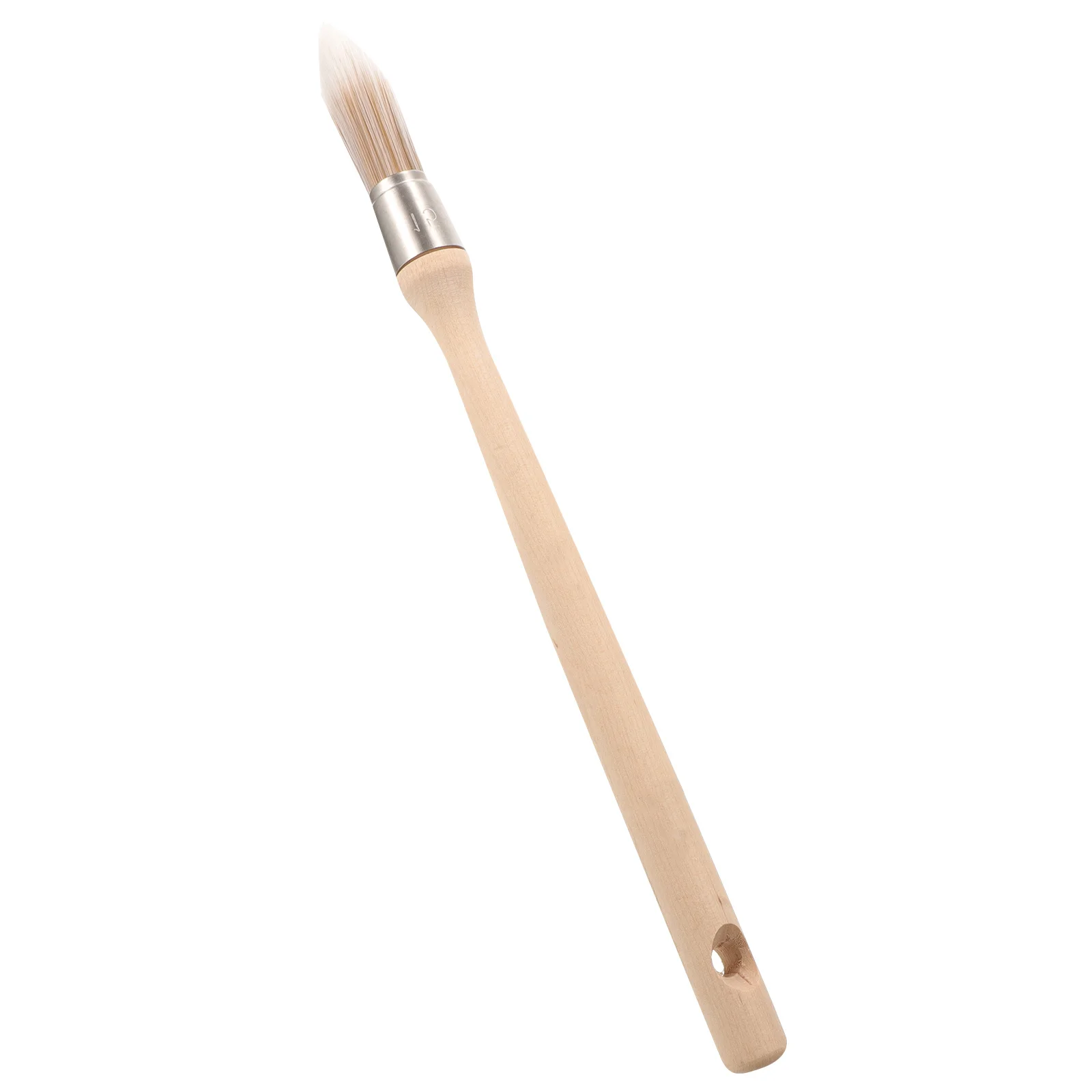 

Small Round Paint Brush with Wooden Handle, Portable Reusable Painting Tool for DIY Art Craft, Fine Craftsmanship Sturdy