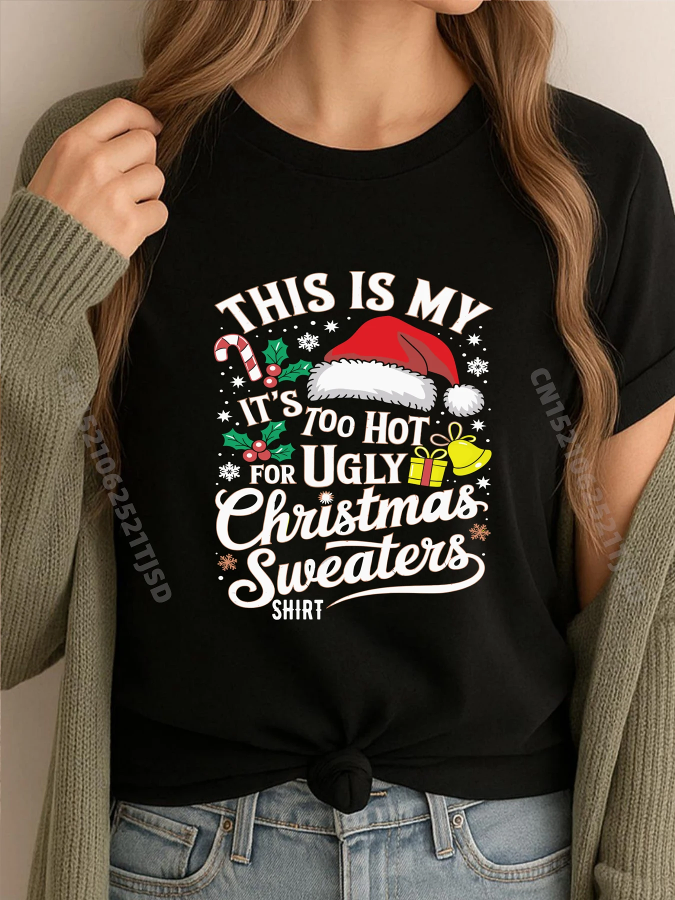

Too Hot Ugly Christmas Sweaters Xmas Woman Family Мужская одежда Дышащая рождественская креативная одежда
