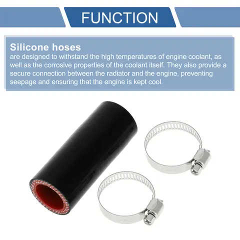 Autohaux Universal Silikonslang för Bil med Klämmor Kylvätskeslang 22/25/28/30/32/35mm ID 76mm Längd 0 Grader Silikonslang 8 best sales kylvätskeslang - №5