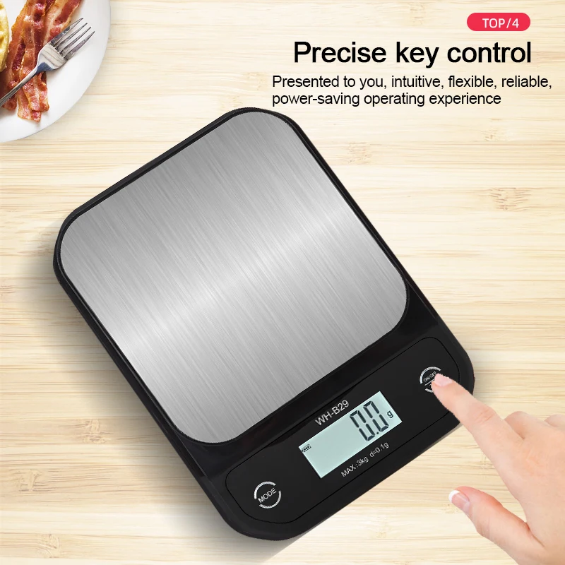 3kg/7kg LCD Digital Kitchen Scale Food Scale Stainless Steel Electronic Balance Measuring Grams Scales For Cooking And Baking