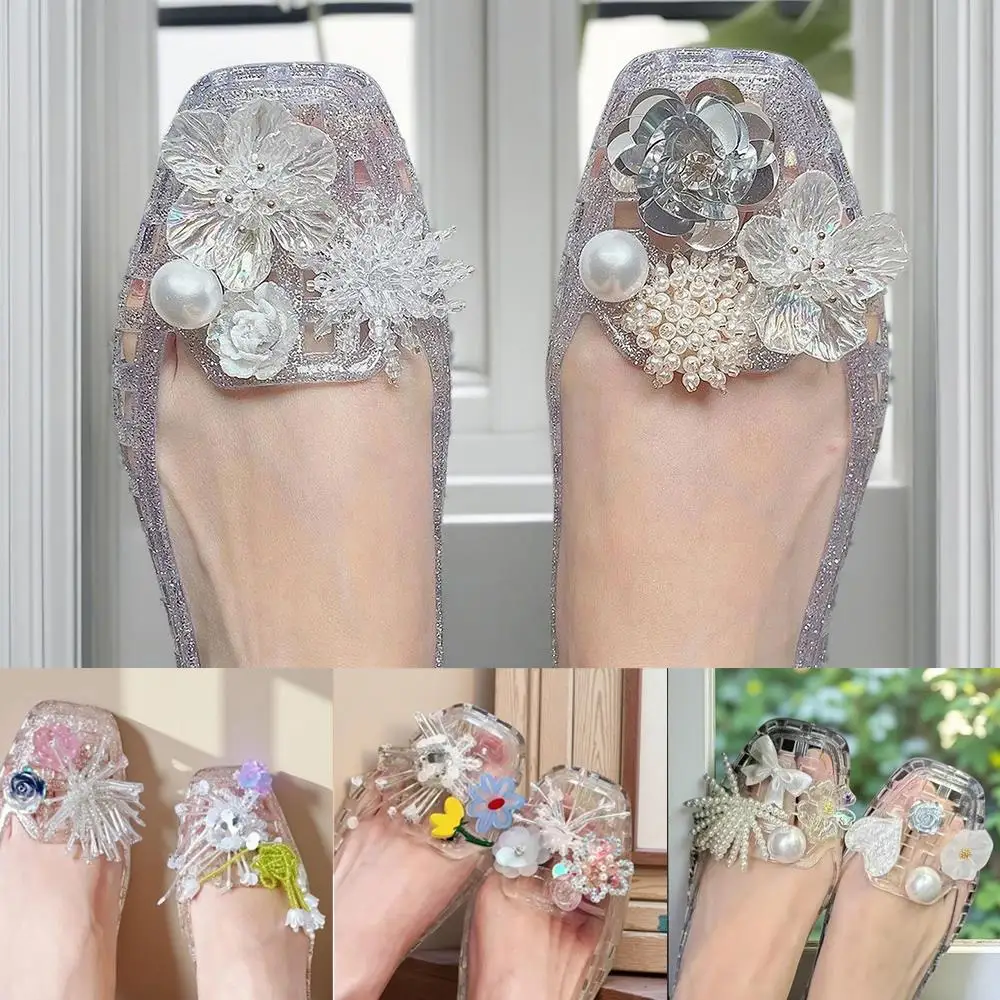 

Подвеска с кисточкой, блестящие украшения для обуви, сандалии с кристаллами, зажимы, цветочные пряжки для обуви, милая мода, крутая обувь, аксессуары