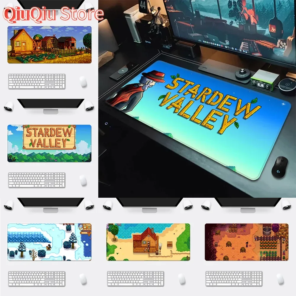 

Classic game Stardew Valleys Mousepad HD Printing Computer Gamer Locking Edge Non-slip Mouse Pad XXL90x40cm Keyboard PC Desk Pad