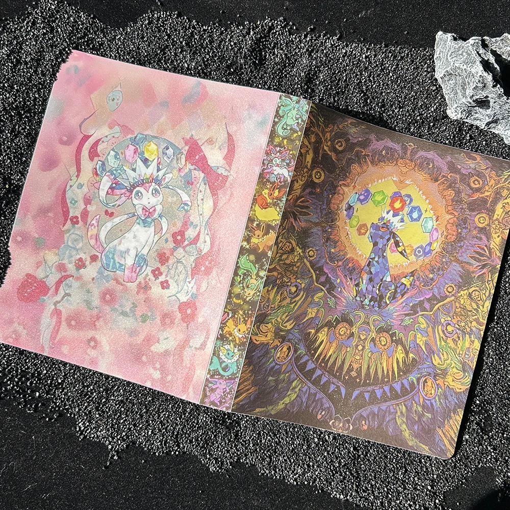 

Коллекционный альбом для карт PTCG DIY: Eevee и Umbreon, 240 карточек, большая вместимость, для хранения, хобби, игры, аниме, подарок