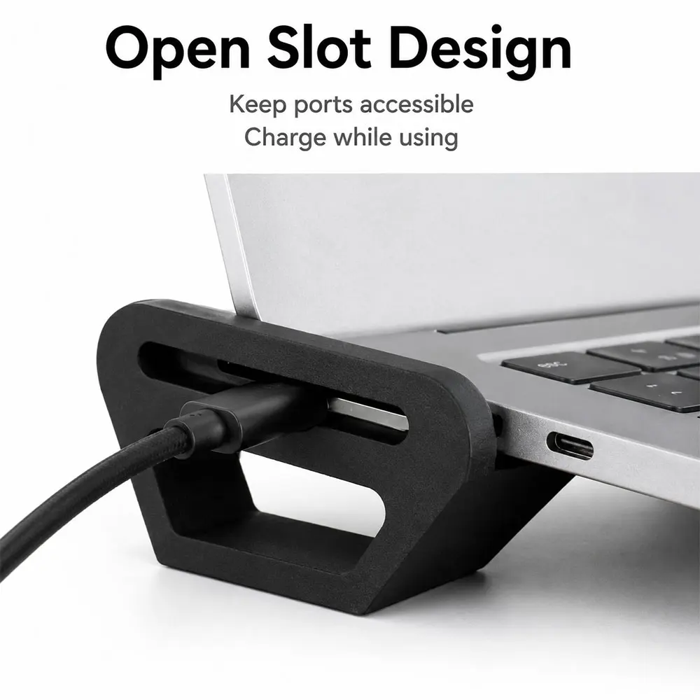 Rafford Laptop Side Stand, Portable Ergonomic Notebook Riser Non-Slip for Desk, Cooling Airflow Support for MacBook and Laptops