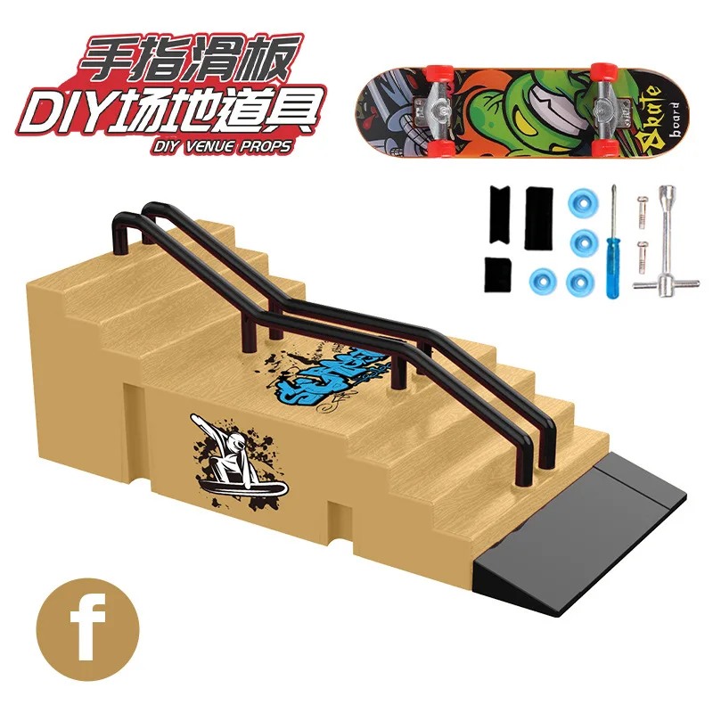 Anfänger Fingerboard Skatepark Rampen-Set, Mini-Trainingsplatz, Lernspielzeug für Kinder & Einsteiger