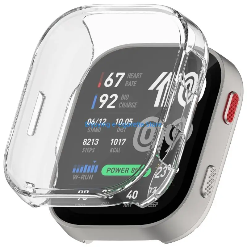 Flexible Smartwatch Cover Case with Clear Front Cover for Routine Wear, Full Cover Fit, and Simple Side Openings Y4QF