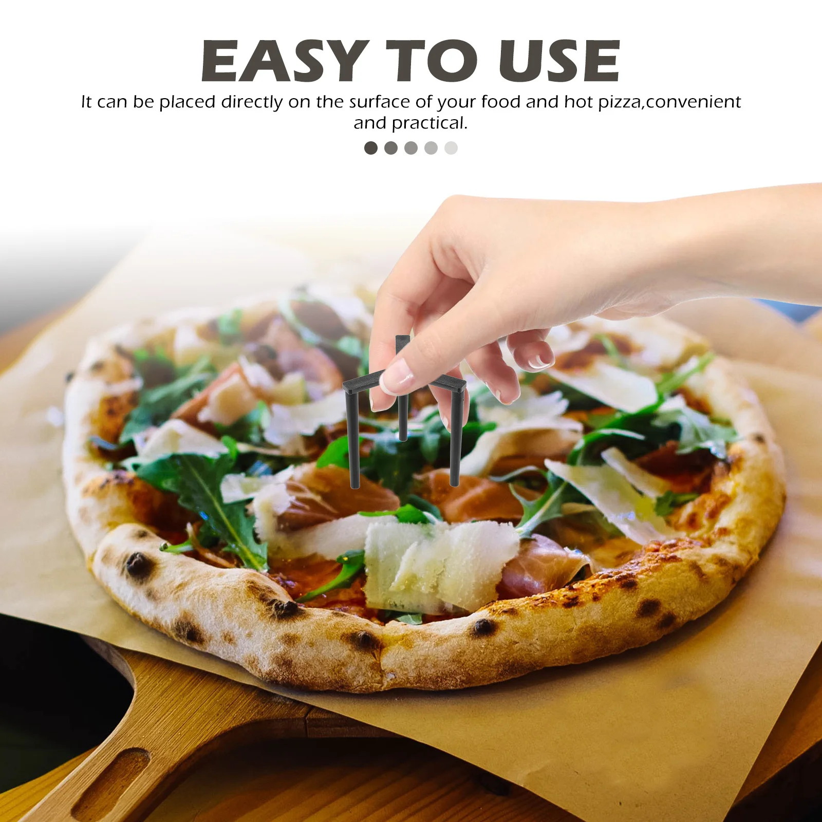 200 قطعة من واقيات البيتزا، رفوف ترايبود قابلة للتكديس لتقديم الطعام والخبز، إطار تثبيت مضاد للالتصاق، حامل بيتزا