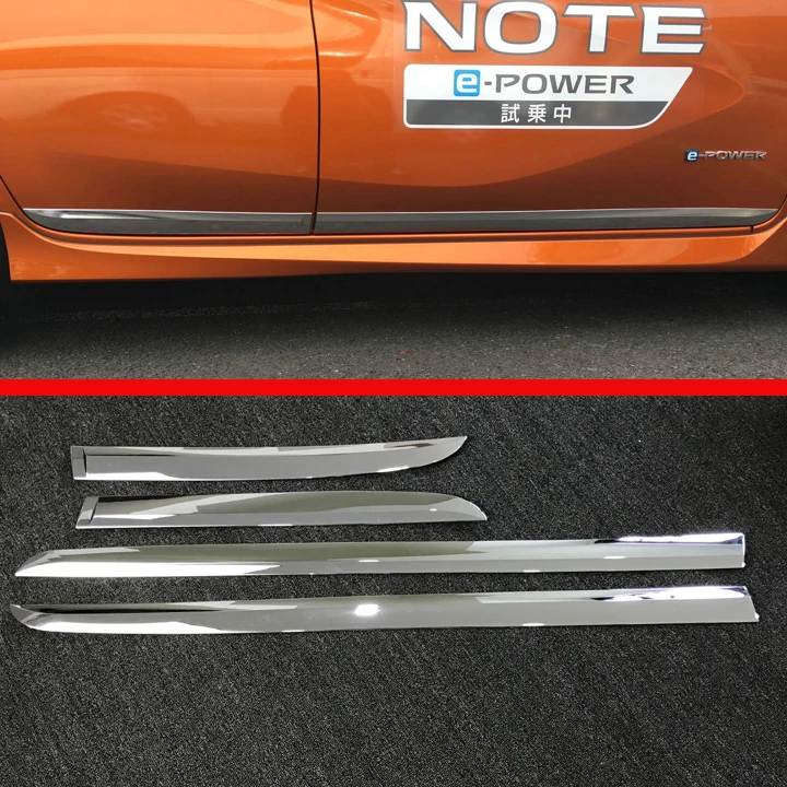 

ABS Chrome Side Door Body Moulding Molding Trim For Nissan NOTE 2017 2018 Car Accessories Stickers