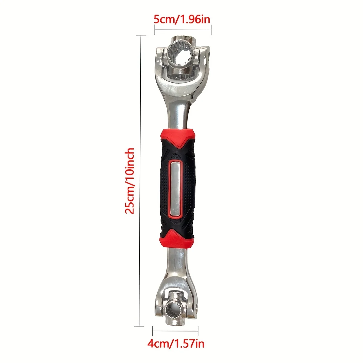 Sports&Outdoor Equipment 8-in-1 Iron Socket Wrench Multifunctional Double-head Sliver Ratchet with Non-Slip Grip 360° Rotation